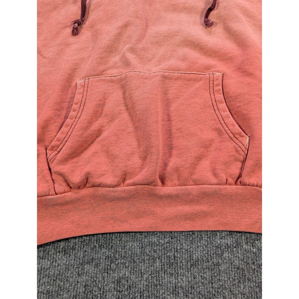 Free People Hoodie Vest Cropped Kangaroo Pocket Orange Dyed Women's Size Large - Picture 3 of 9